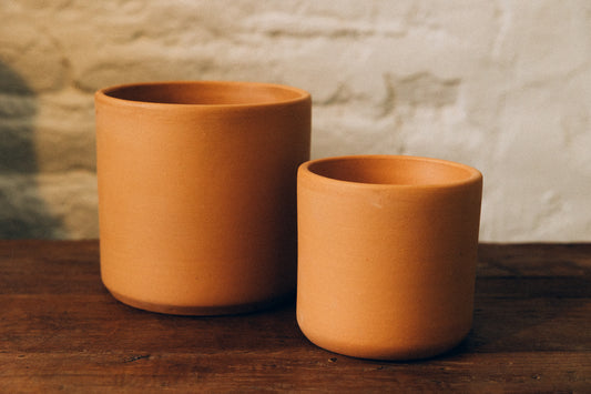 Classic Earthenware Cylinder - Clay 8"